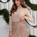 Sweterek golf moherowy Pure Love beżowy