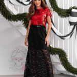 Bluzka cekinowa Lumi Flare czerwona