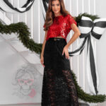 Bluzka cekinowa Lumi Flare czerwona