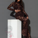 Komplet koronkowy NB Artes brązowy