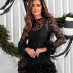 Sukienka koronkowa Essence Mini Dress czarna