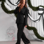 Garnitur damski z kryształkami Vogue set czarny