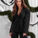 Garnitur damski z kryształkami Vogue set czarny