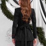 Garnitur damski z kryształkami Glimmer set czarny