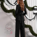 Garnitur damski z kryształkami Glimmer set czarny