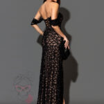 Suknia wieczorowa koronka NB Dama Bara czarna