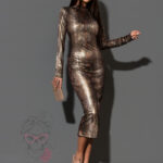 Sukienka tuba NB Goldsnake złota