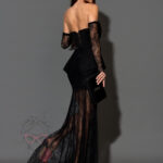 Komplet 3-częściowy - gorset+spódnica +rękawiczki NB Passion Nuit czarny