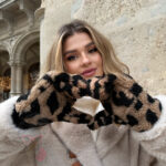 Rękawiczki owieczka Sheep karmelowe