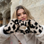 Rękawiczki baranki LeoSheep beżowe