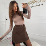 Spódniczko-spodenki z paskiem Motion czekoladowe