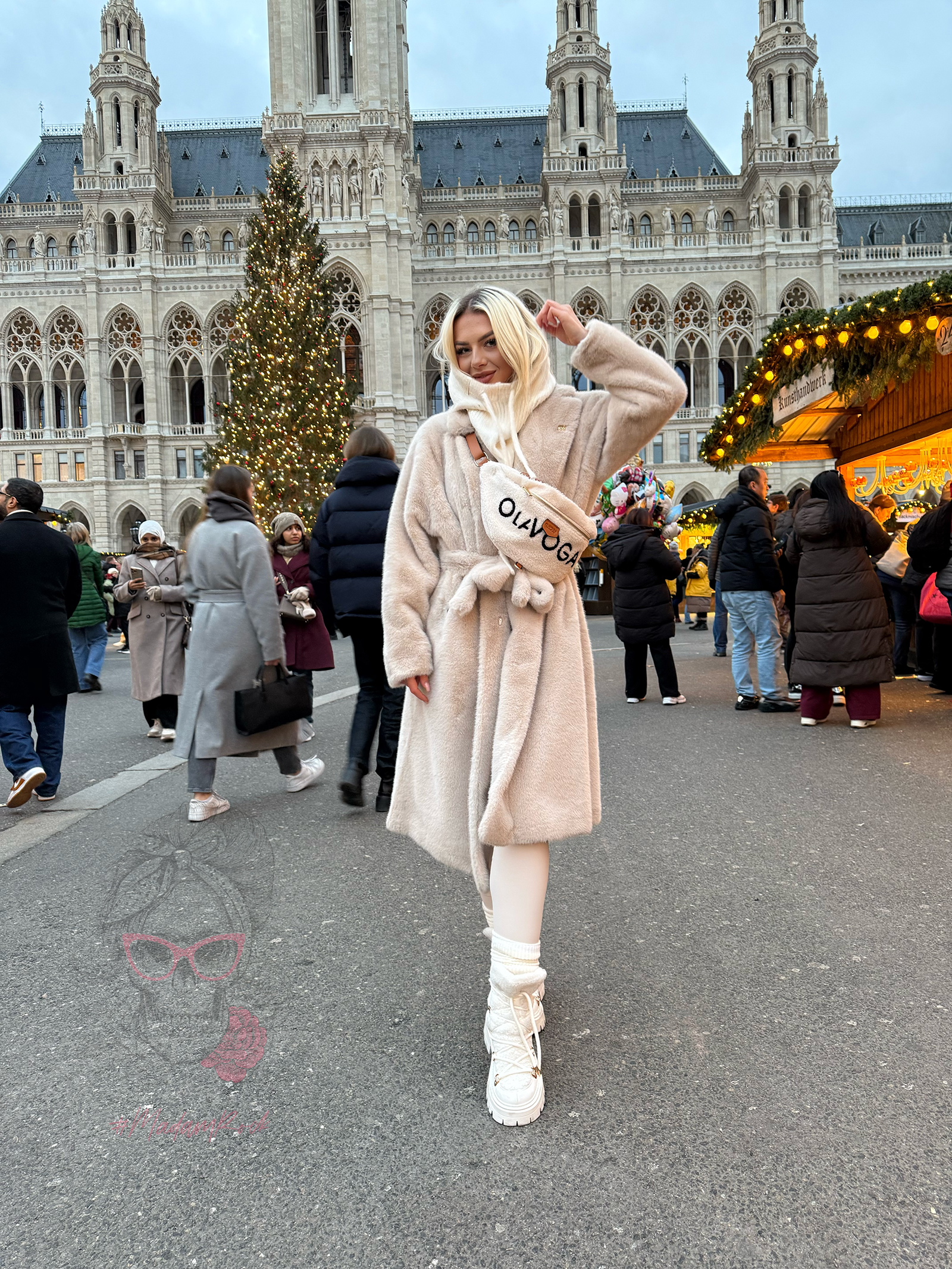 Płaszcz damski OLAVOGA MINO beżowy