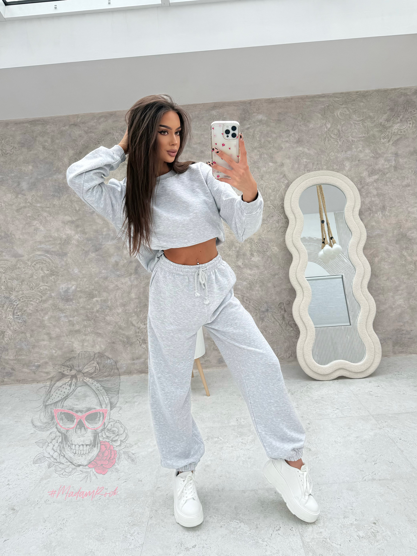 Komplet dresowy Ritmo Urbano szary melanż