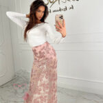 Spódnica koronkowa Perla Oscura pudrowa