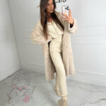 Komplet dres sweterkowy damski BONNIE & CARLEE OLAVOGA beżowy