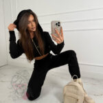 Komplet dres sweterkowy damski BONNIE & CARLEE OLAVOGA czarny