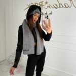 Komplet dres sweterkowy damski BONNIE & CARLEE OLAVOGA czarny