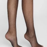 Rajstopy damskie kabaretki o żakardowym splocie Charly czarne