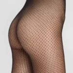 Rajstopy damskie kabaretki o żakardowym splocie Charly czarne