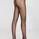 Rajstopy damskie kabaretki o żakardowym splocie Charly czarne