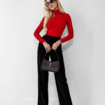 Bluzka damska OLAVOGA DREAMSCAPE czerwona