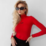 Bluzka damska OLAVOGA DREAMSCAPE czerwona