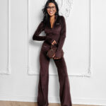 Kombinezon damski OLAVOGA CRYSTAL FLARE gorzka czekolada