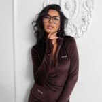 Kombinezon damski OLAVOGA CRYSTAL FLARE gorzka czekolada