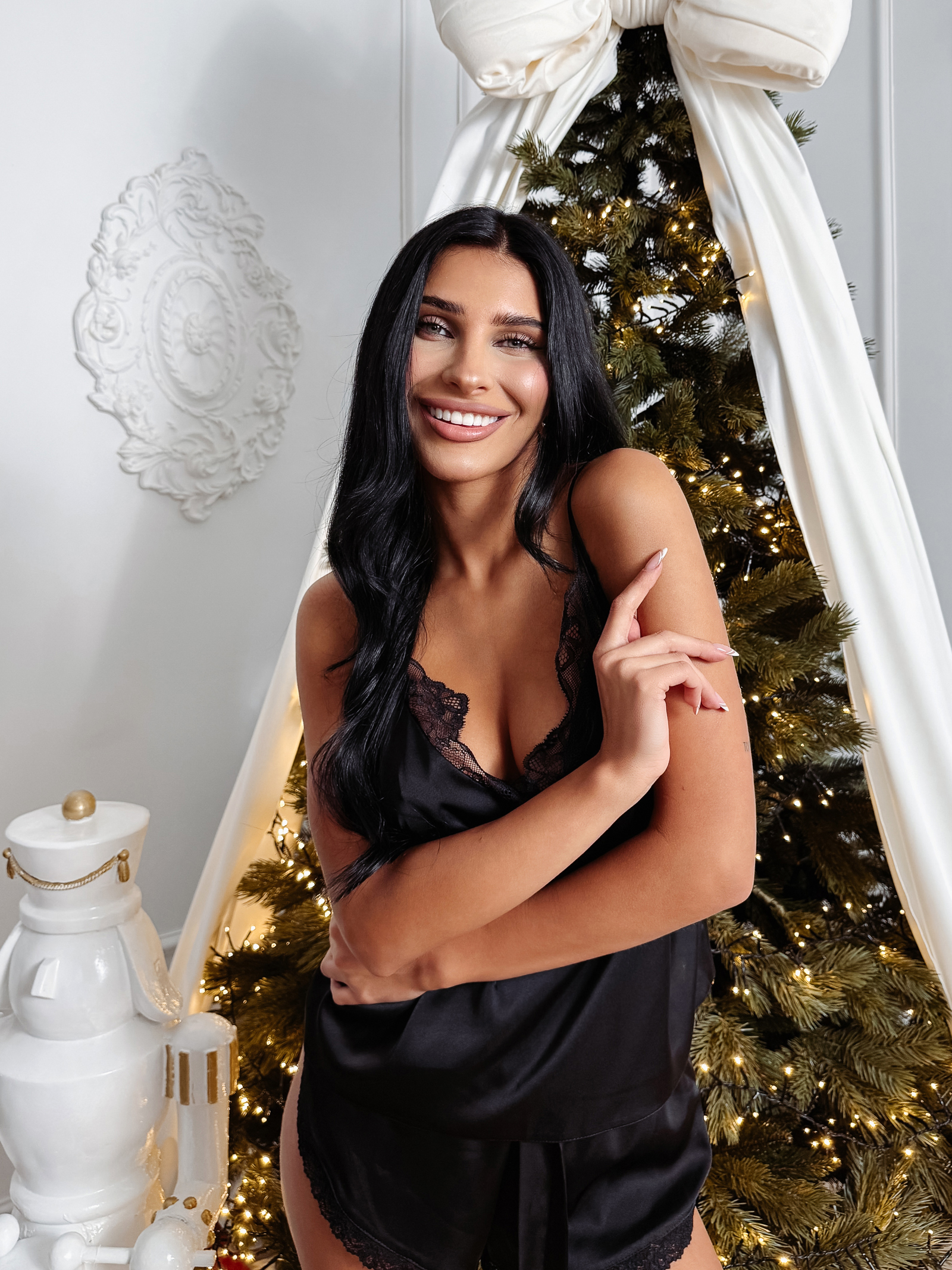 Piżama damska OLAVOGA DESIRE czarna Piżama damska OLAVOGA DESIRE czarna