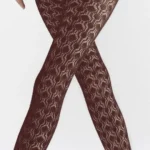 Rajstopy damskie żakardowe z wiskozy Sophia czekoladowe