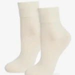 Skarpetki damskie z tencelem i jedwabiem Silk Sock off white