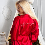 Szlafrok damski OLAVOGA SAFFRON czerwony