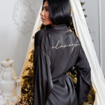 Szlafrok damski OLAVOGA SAFFRON czarny