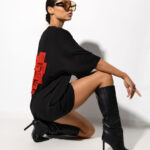 Damski T-shirt Smile Miss City czarny