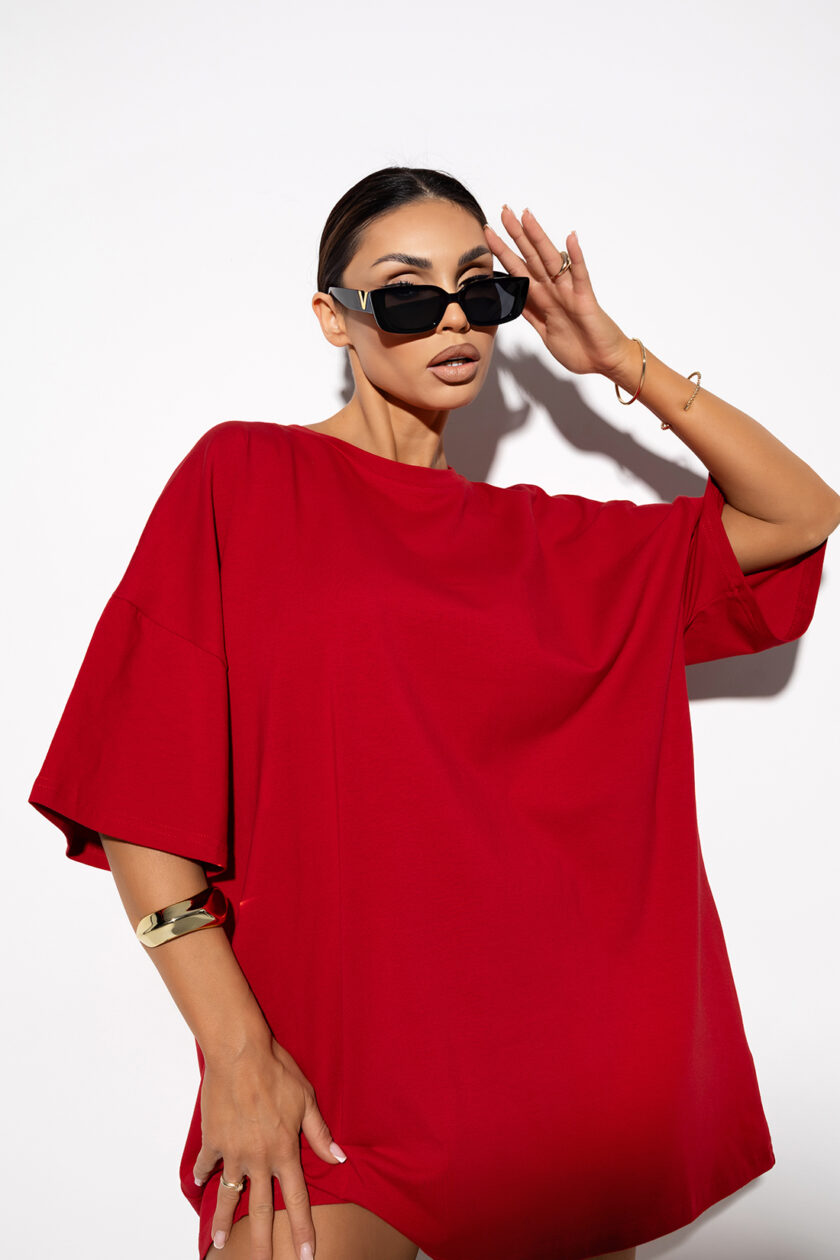 Damski T-shirt Smile Miss City czerwony Damski T-shirt Smile Miss City czerwony