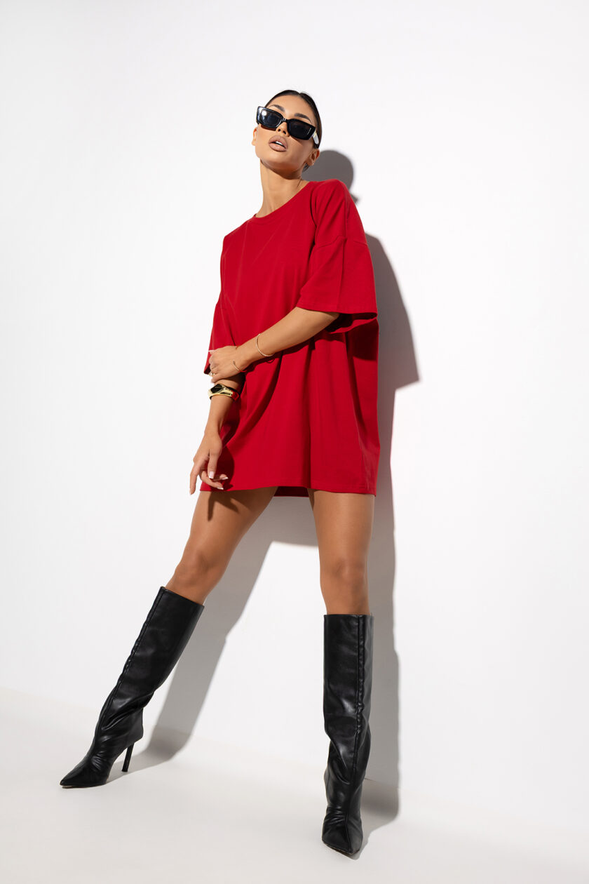 Damski T-shirt Smile Miss City czerwony Damski T-shirt Smile Miss City czerwony