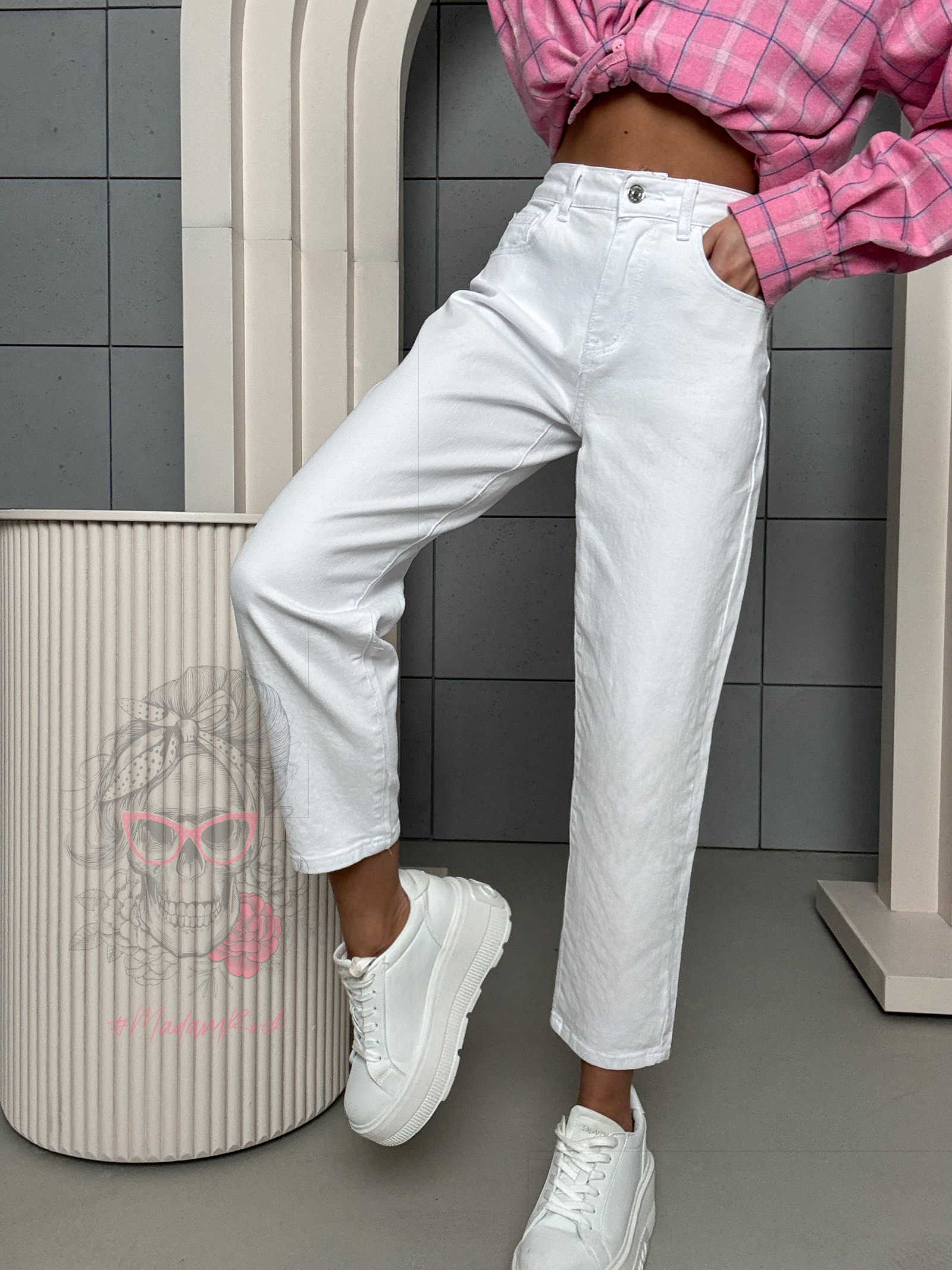 Spodnie damskie Aluvia białe