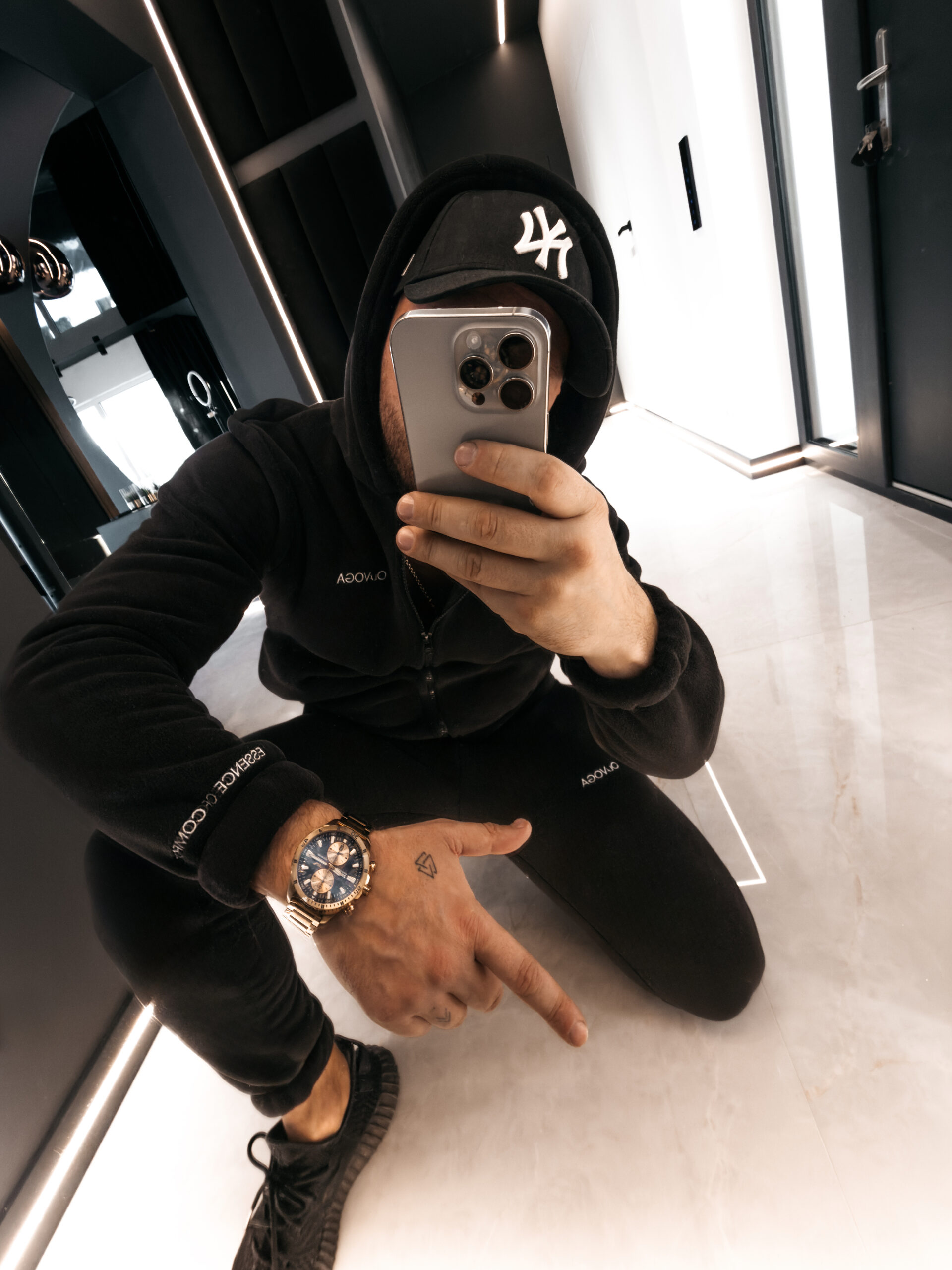 Komplet męski OLAVOGA ELEMENTAL czarny