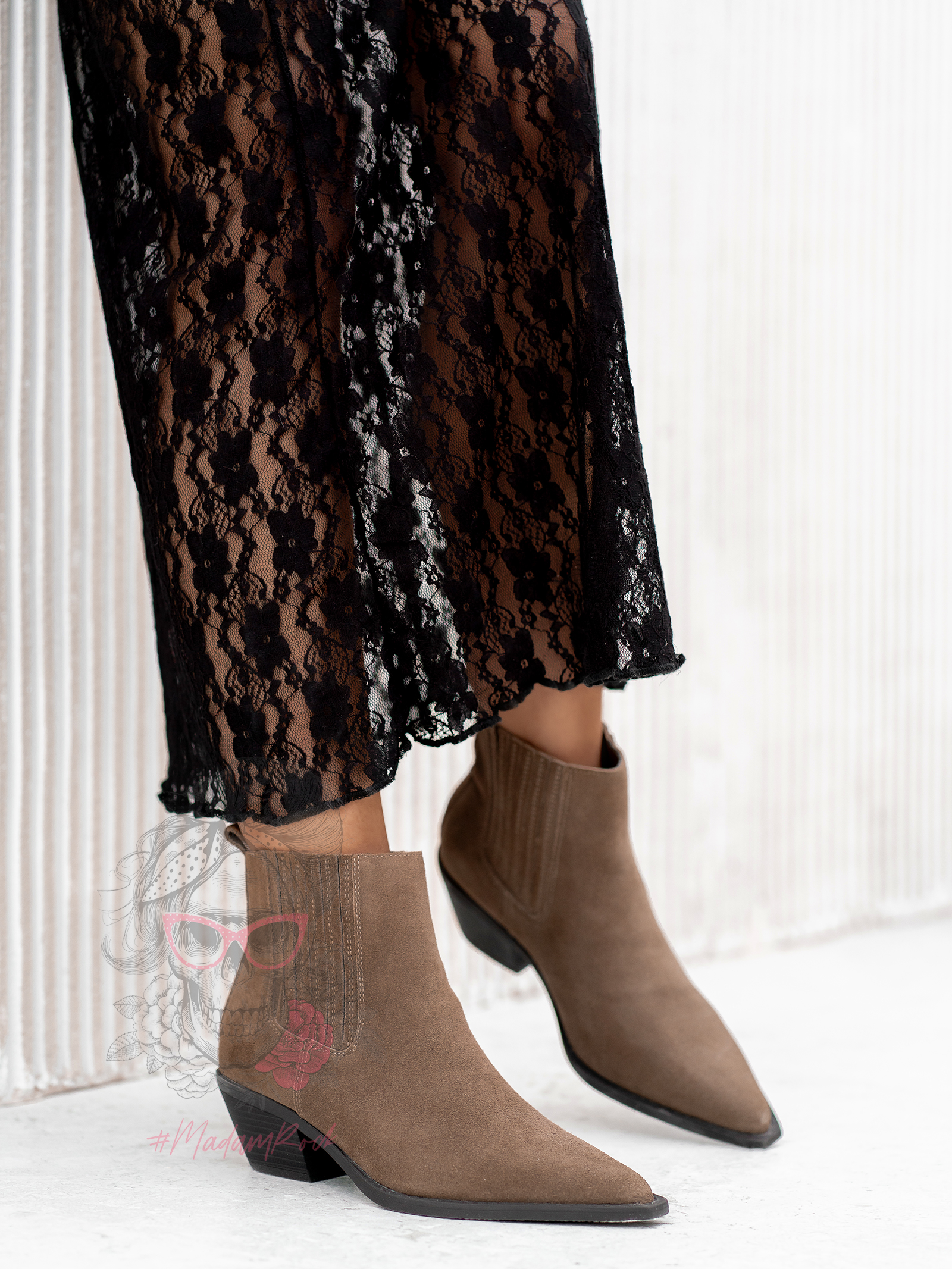 Botki kowbojki skórzane Rock Artust cappucino Botki kowbojki skórzane Rock Artust cappucino