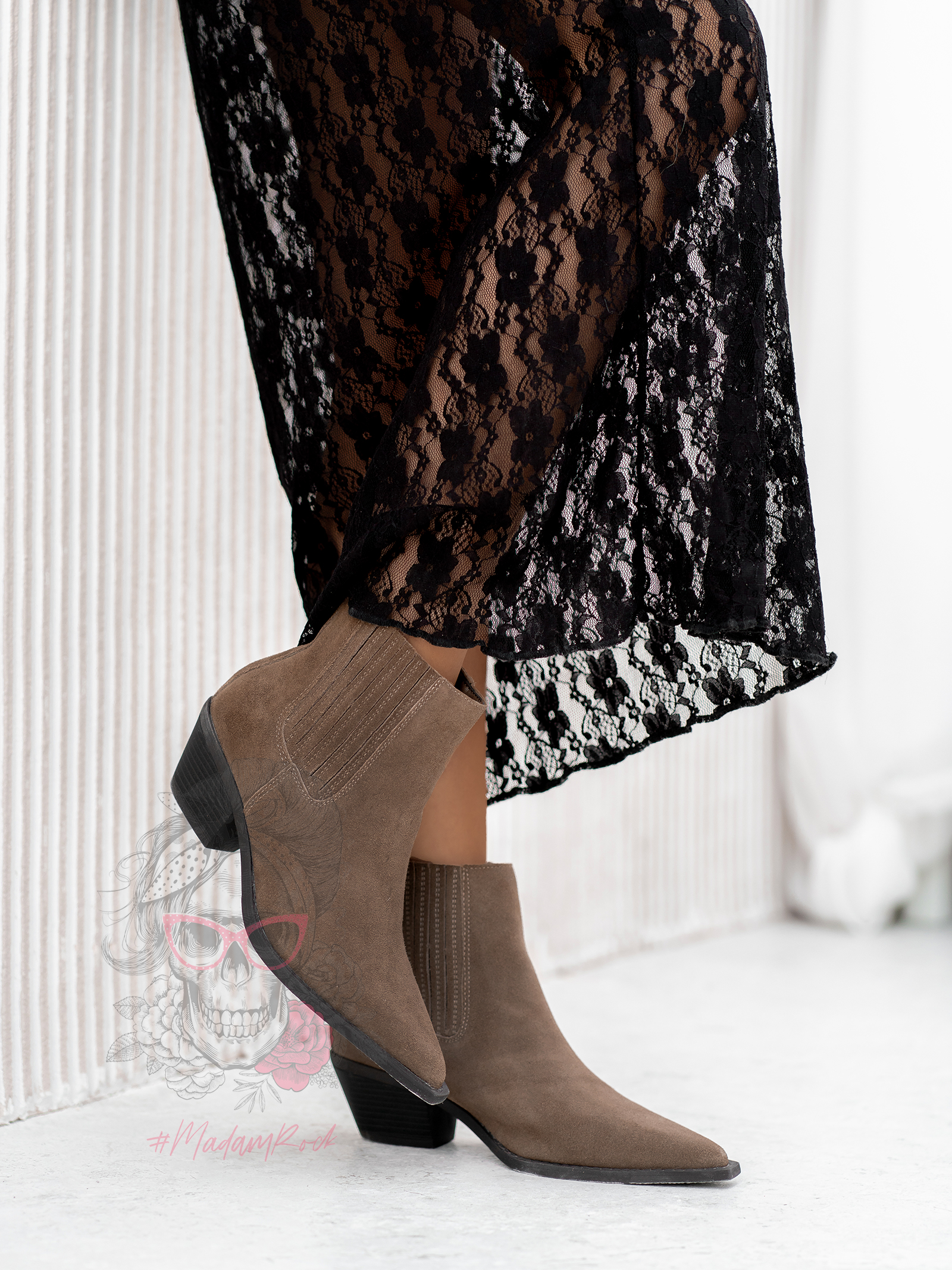 Botki kowbojki skórzane Rock Artust cappucino Botki kowbojki skórzane Rock Artust cappucino