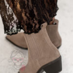 Botki kowbojki skórzane Rock Artust c. beżowe