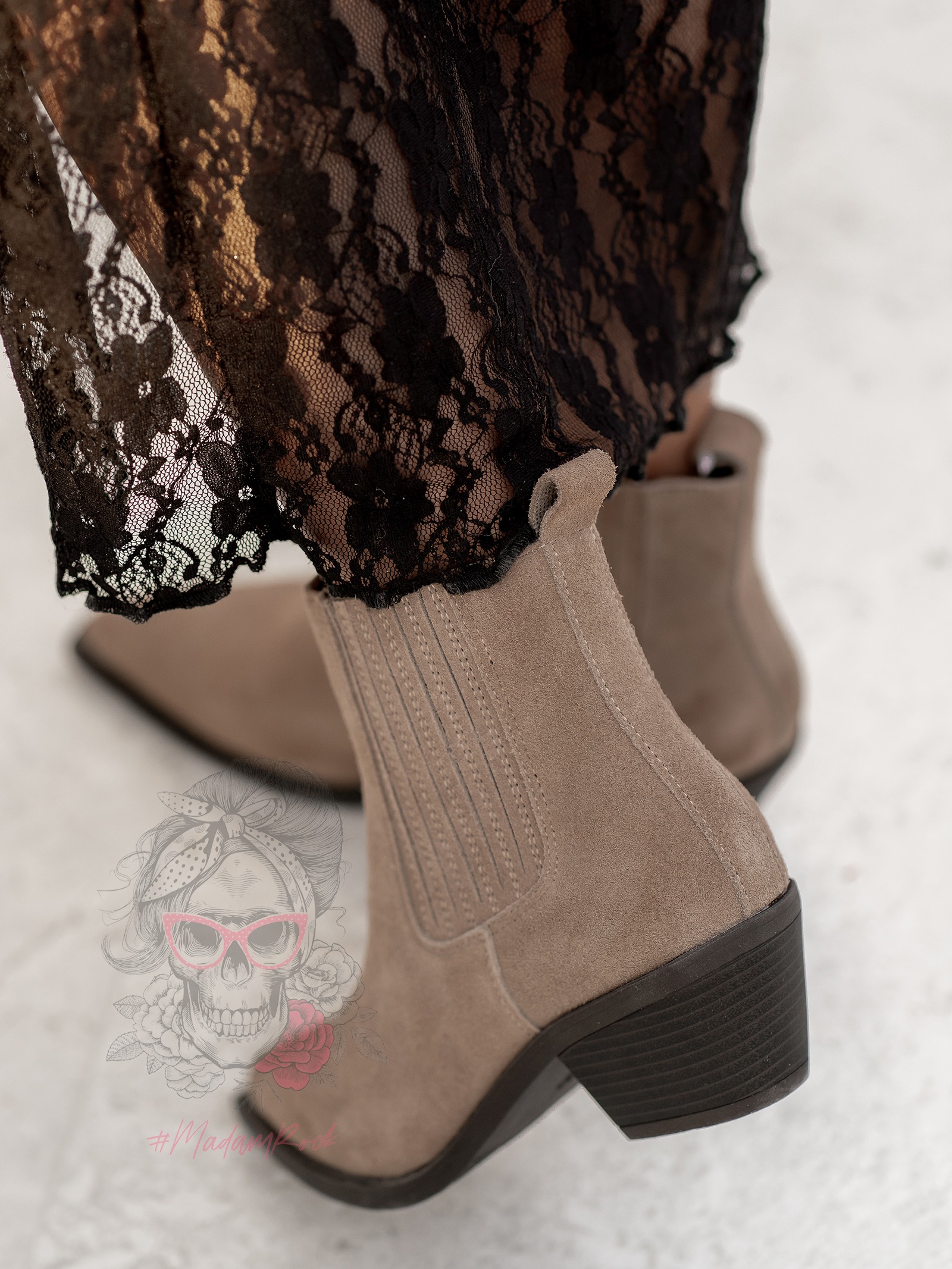 Botki kowbojki skórzane Rock Artust c. beżowe