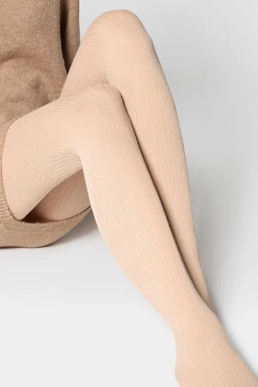Rajstopy damskie Cashmerea z kaszmiru i wiskozy kremowe