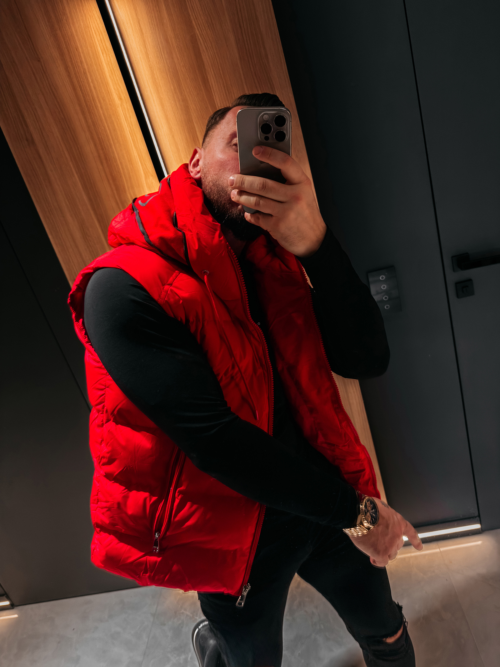 Bezrękawnik męski OLAVOGA TAER czerwony