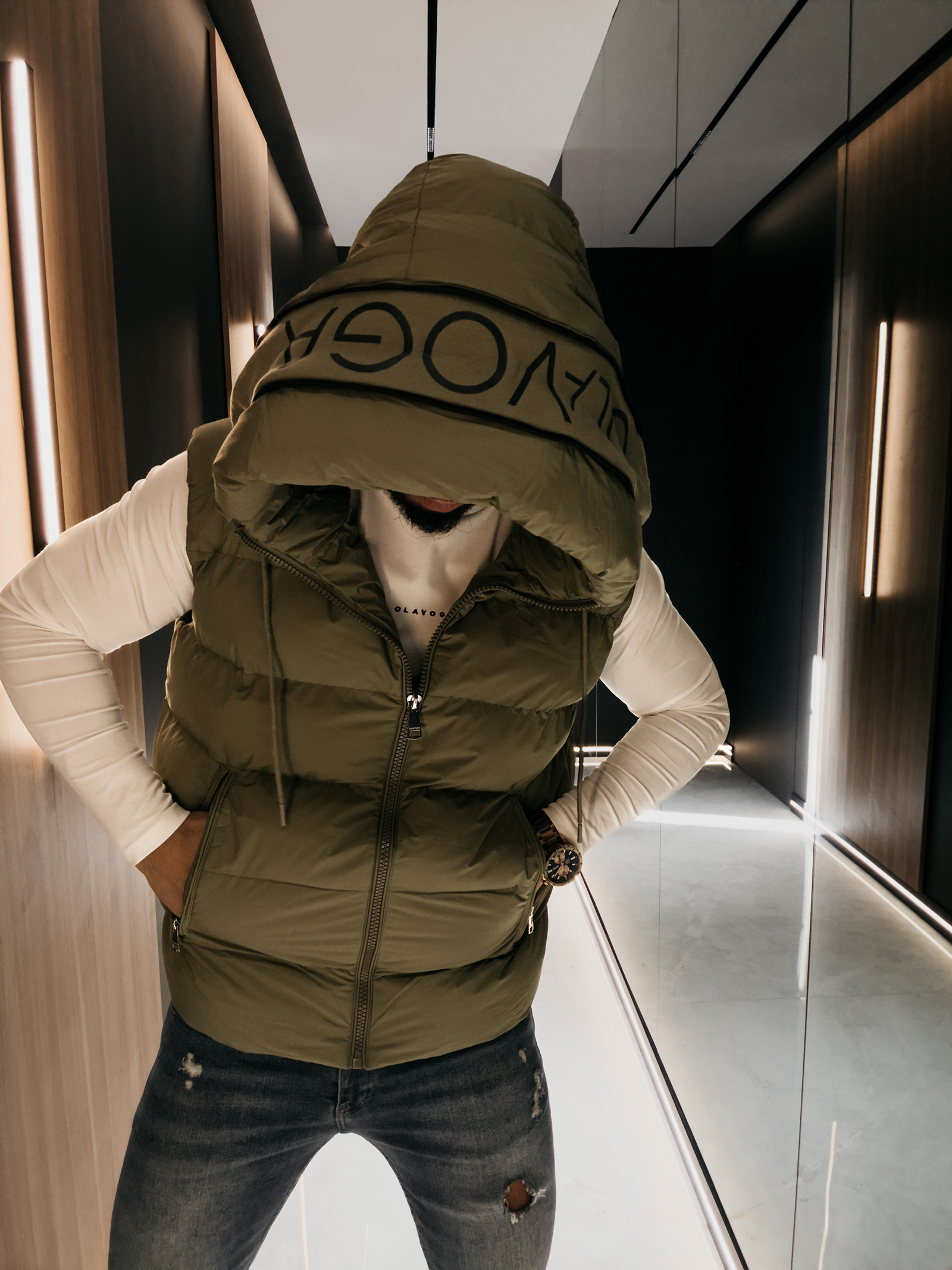 Bezrękawnik męski OLAVOGA TAER khaki