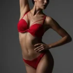 Biustonosz Virella z podwójnym push-up czerwony