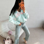 Bluza damska OLAVOGA IRIS miętowa