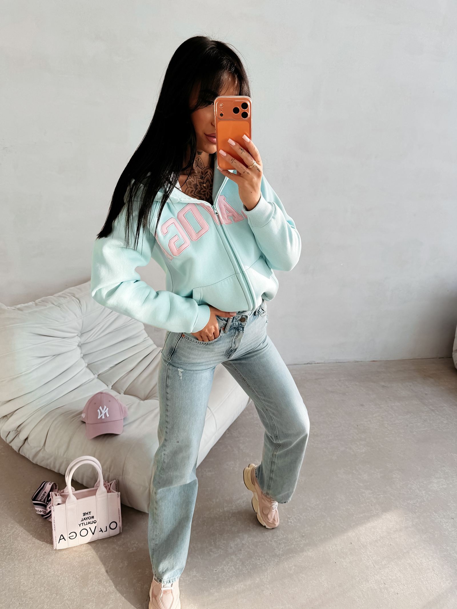 Spodnie damskie OLAVOGA EREDU niebieskie