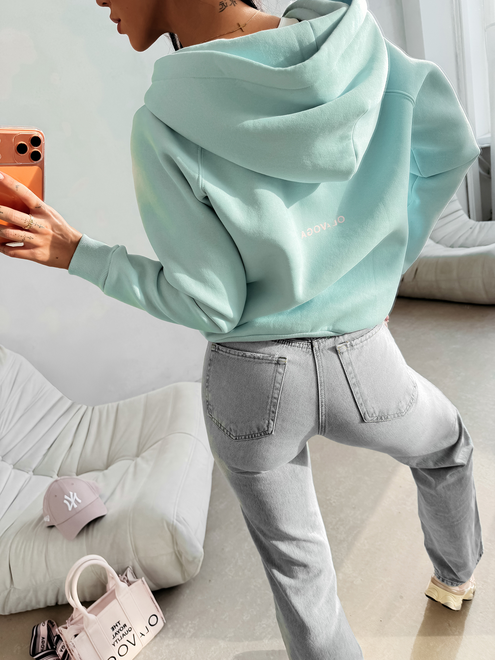 Bluza damska OLAVOGA IRIS miętowa