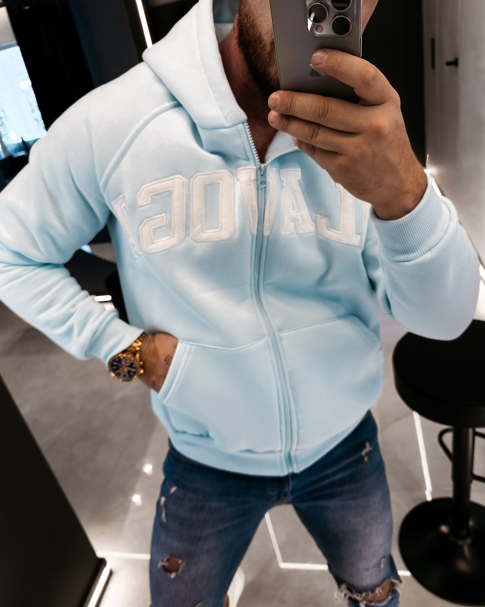 Bluza męska OLAVOGA IRIS miętowa